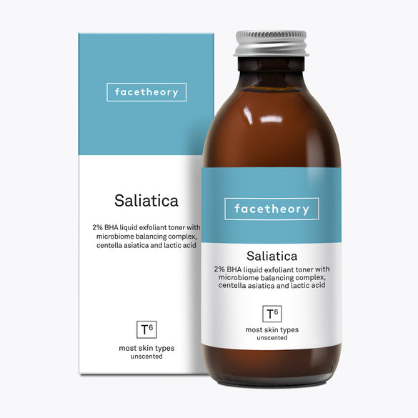 Saliatica 2% BHA Exfoliant T6 with 2% Salicylic Acid Microbiome Balancing Complex, Centella Asiatica and Lactic Acid